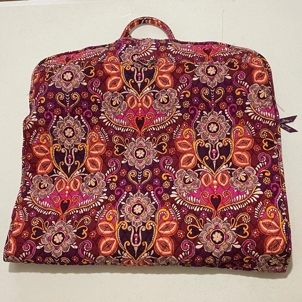 Rare Vera Bradley Hanging Garment Bag Floral Pink Orange
